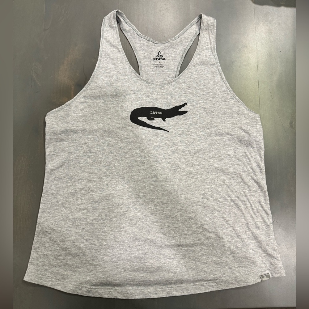 EUC Prana Grey Tank Size Large